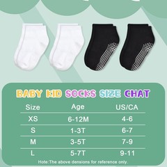 Non-Slip Toddler Boy Socks with Grips 15 Pairs Anti-Skid Kids Low Cut Socks