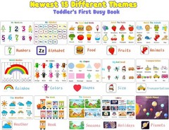 Interactive Toddler Learning Activities Busy Book with 14 Writing Pages