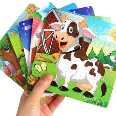 Wooden Jigsaw Puzzles for Kids Age 14+y Toddler Puzzles Toys, Preschool Set 6