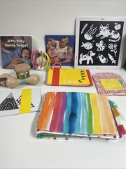 Lovevery The Charmer Play Kit Partial Set Mirror Bell Rattle Book Cards 3-4M