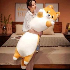 130cm Giant Long Shiba Inu Dog Plush Toy Throw Pillow Cushion Birthday Present