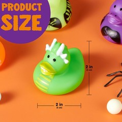 JOYIN 24 PCS Halloween Rubber Ducks, Small, Orange, Black, White