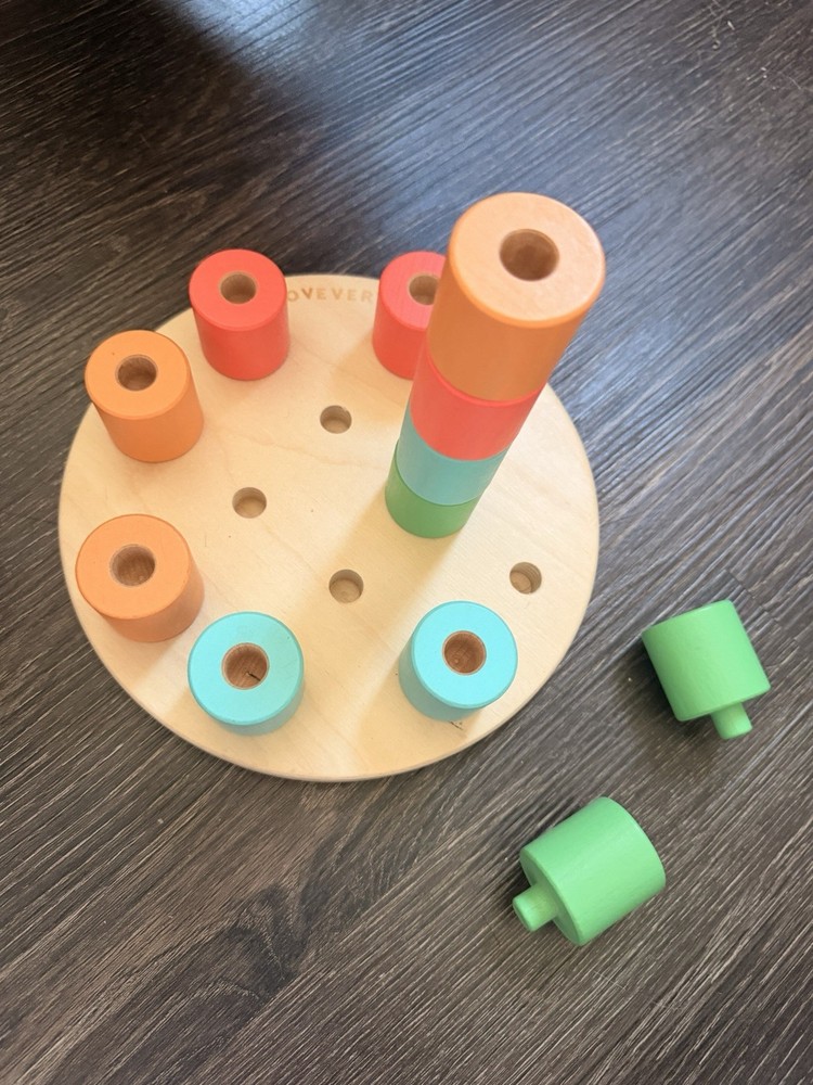 Lovevery Wooden Stacking Pegboard Adventurer Play Kit for 16-18 Months