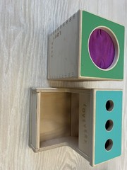 Lovevery Montessori Magic Tissues Box ONLY + Wooden Peg Drop The Thinker No Pegs