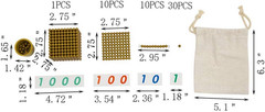 Montessori Math Beads Toys Materials for Toddlers Golden Beads and Cards Materia
