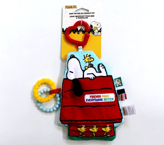 Peanuts Snoopy Woodstock Lovey Stroller Toy Baby On-The-Go Crinkle Teether NEW