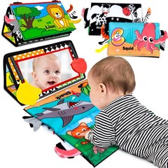 Baby Toys 0-6 Months – Tummy Time Toy Mirror Infant Medium, Colorful