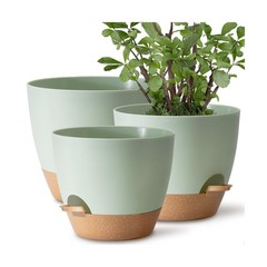 Plant Pots 12/10/9 inch Set of 3, Self Watering Flower Pots Ind… FAST USA SHIP