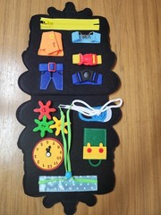 Montessori Felt Cartoon Dressing Learning Board for Toddlers – Tiger Model