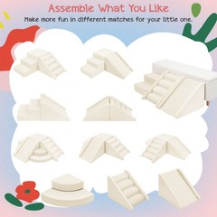 9-Piece Kids Climb & Crawl Soft Foam, Block Activity Play Set for Child