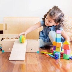 Baby Toys LOV The Block Set 70-piece solid wood block set (New)