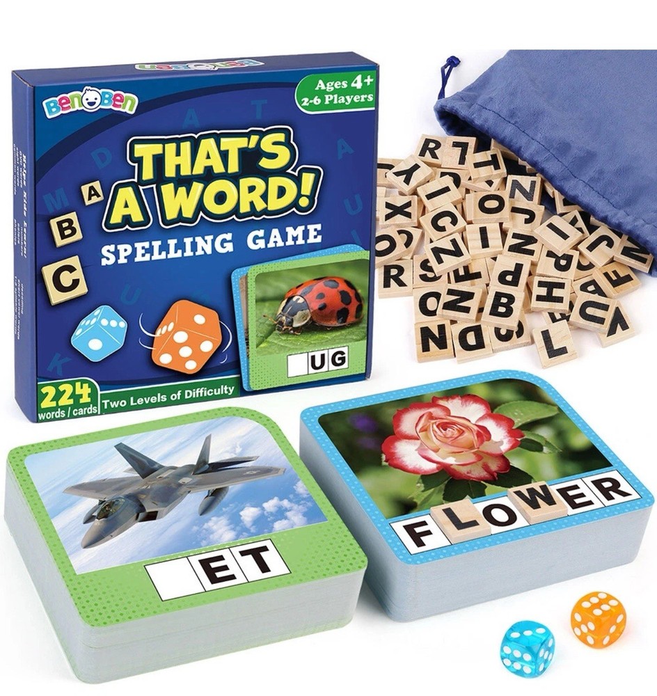 Word Spelling Game 224 Sight Words Flashcards Word Builder Phonics Educational
