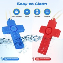 3PCS Silicone Chewing Necklace Set, Unique Cross Design, Suitable for Children’s
