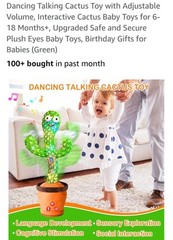 Dancing Talking Cactus Toy with Adjustable Volume, Interactive Cactus Baby T M2