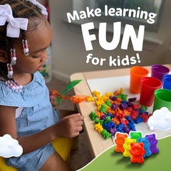 Interactive 70-Pc Counting Bears Set – Sensory Learning Toys for Toddlers