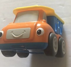 Nuby Play Pals Orange Dump Truck Rattle Toy Baby Infant 3m+