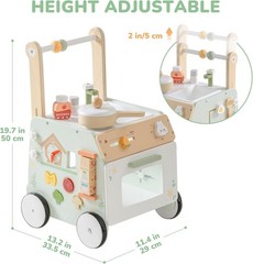ROBOTIME Wooden Baby Walker Push Toy Spring Garden Activity Center 10M+ New