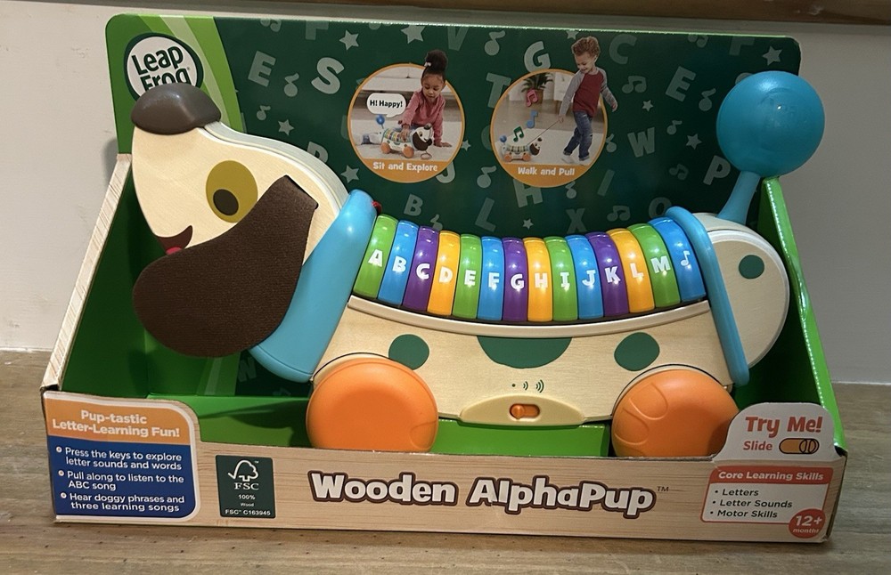 VTech LeapFrog Wooden AlphaPup- New!! Great gift for learning