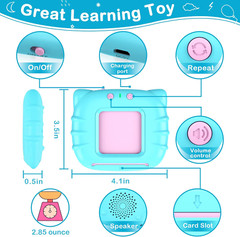224 Talking Flash Cards for Toddlers 1-4 Years, Learning & Speech Therapy Toys