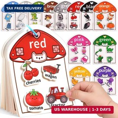 Montessori Busy Book Color Sorting Toys for Toddlers 2-4, Educational Preschool
