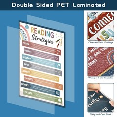 Colarr 13 Pcs Boho Reading Posters for Classroom Decorations Reading Strategi…