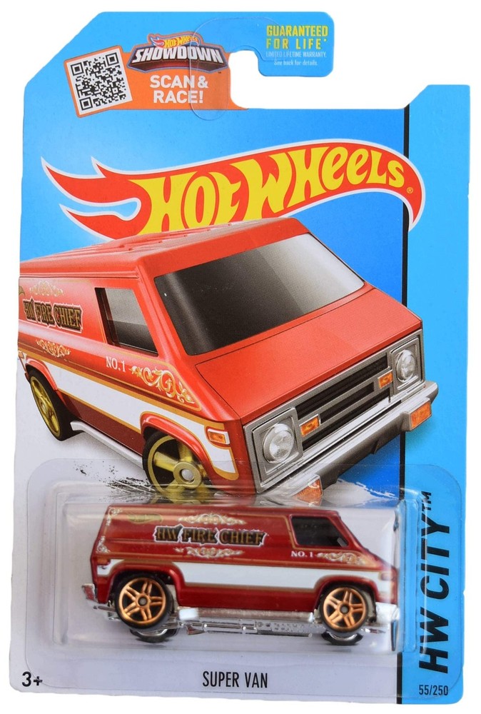 Hot Wheels Super Van, 3 inches (L) x 1.5 (W) x (H), Red