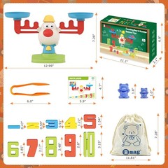 Balance Math Toys STEM Learning Game Counting Stacking Educational Toys for Kids