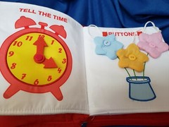 DEMOCA Red My Quiet Book Soft with Carrying Handle Basic Fine Motor Skills EUC