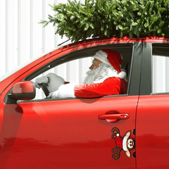 Jumbo Reflective Magnetic Santa’S Helper Reindeer Face Car Decorations Kit – Fun