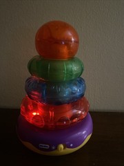Little Tikes Musical,Lights Up, Stacking Rings Baby. Works Great Plays 3 Songs