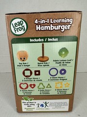 LeapFrog 4-in-1 Learning Hamburger Toy 12+ Months Stacking Puzzle New