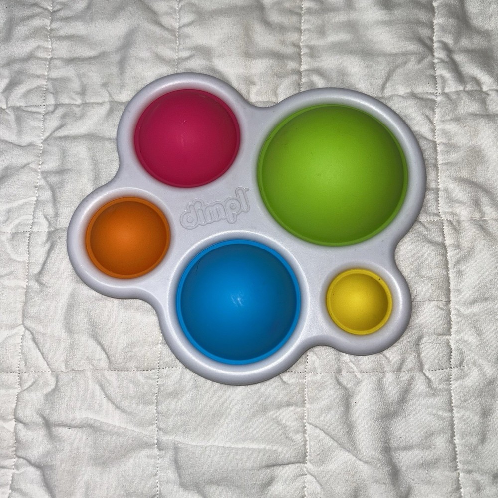 Fat Brain Toy Dimpl Baby and Toddler Sensory Learning Pop It Baby Toy