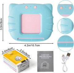 Toddler Toys Talking Flash Cards 224 Sight Words Pocket Speech for Toddlers Blue