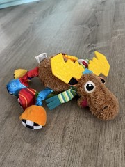 Tomy Lamaze Baby Mortimer The Moose 9″ Plush Rattle Clip Car Seat Stroller Toy