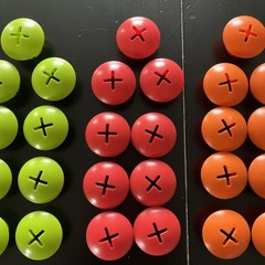 Lovevery Mosaic Button Board Replacement Parts Green Red Yellow Orange Lot of 34