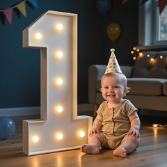 imprsv Marquee Numbers, 3FT Light Up Numbers for 1st Birthday Party Decoratio…