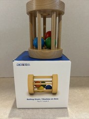 Monti Kids Montessori Wooden Rolling Drum with Box 6-12 months