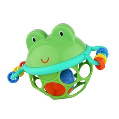 Bright Starts Oball Easy Grasp Classic Ball BPA-Free Infant Toy in Red, Yellow,B