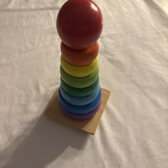 Montessori Wooden Toys – Object Permanence Box & Rainbow Stacker