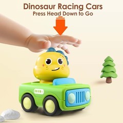 Animal Press & Go Cars for Toddlers 1-3 | Baby Toy Vehicle Set | 1st Birthday