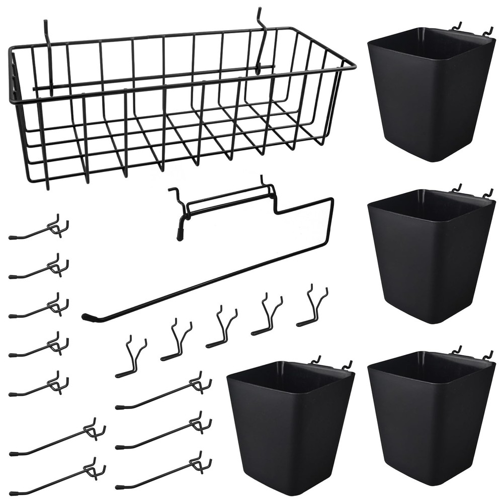 G.CORE Peg Board Organizer 21 Pack, Pegboard Accessories with Baskets Cups Ho…