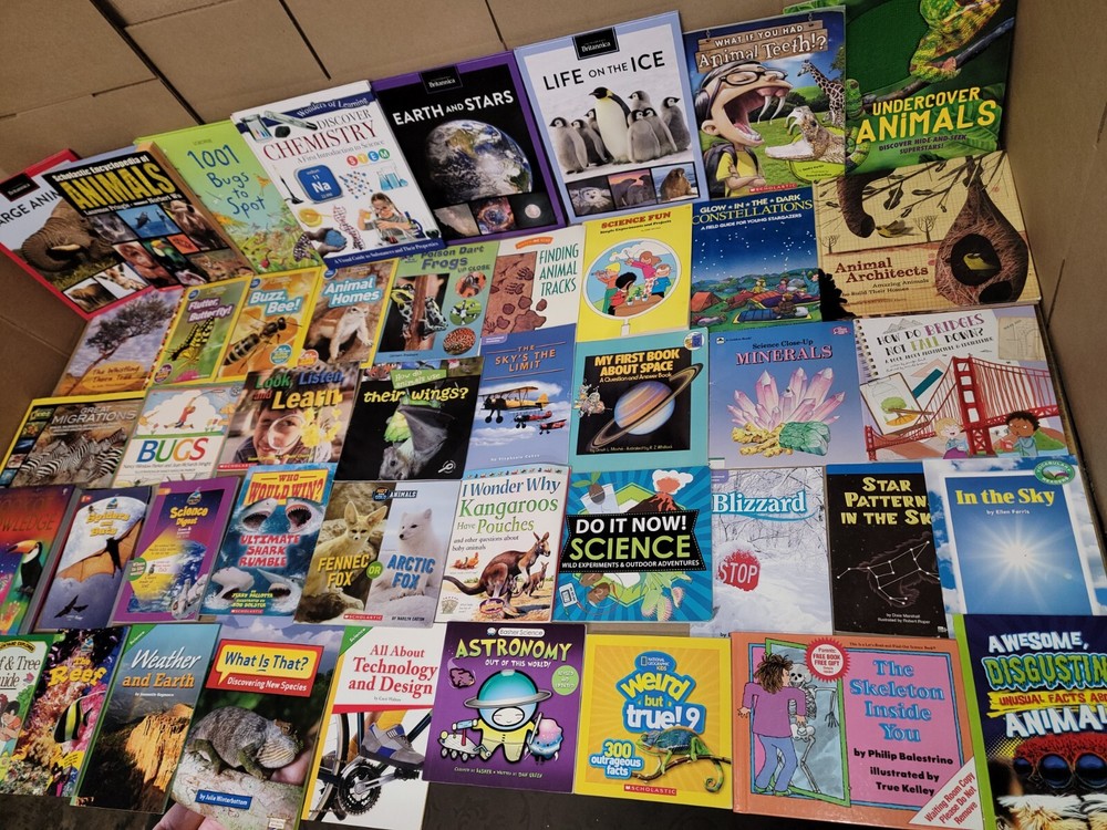 Lot of 25 Science Nature Experiment Animal Educational Learn Kid Child Books MIX