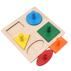 Wooden Geometric Shape Sorting Puzzle Learning Toys for Kids A 1