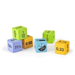 Hand2Mind Multiple Representation Equivalency Dice Set Fraction Equivalency