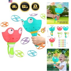 Outdoor Toys for Kids Ages 4-8: Flying Disc Launcher Toys Manual Capture Catc…