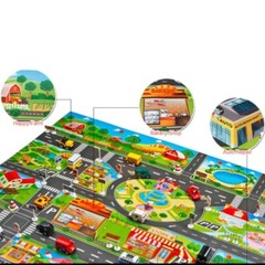 City Map Car Road Model Mat Game Pad For Educational Interactive Children Kids