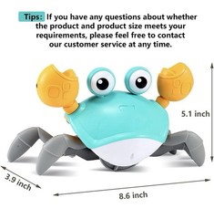 Crawling Crab Baby Toy – Infant Tummy Time Toys 3 4 5 6 7 8 9 10 11 12 Months