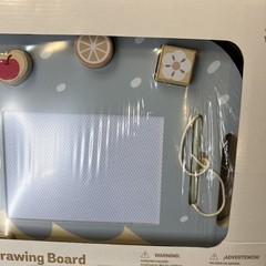 NIB Wood Toy Little Town Wooden Magnetic Drawing Board Hedgehog w/Accessories