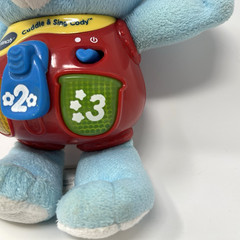 RARE Vtech Baby Cuddle and Sing Cody Lights Up Sing Sounds Talk Blue Puppy Dog