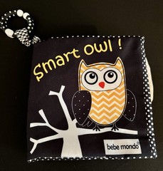 Baby Books High Contrast Sensory Toy for 0-6 Months Soft Book Smart Owl Plush